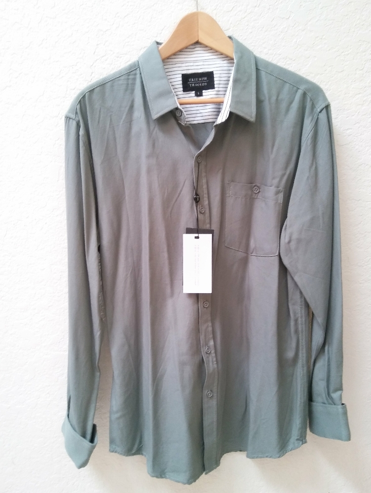 Triumph Over Tragedy Shirt Long Sleeve Button Down